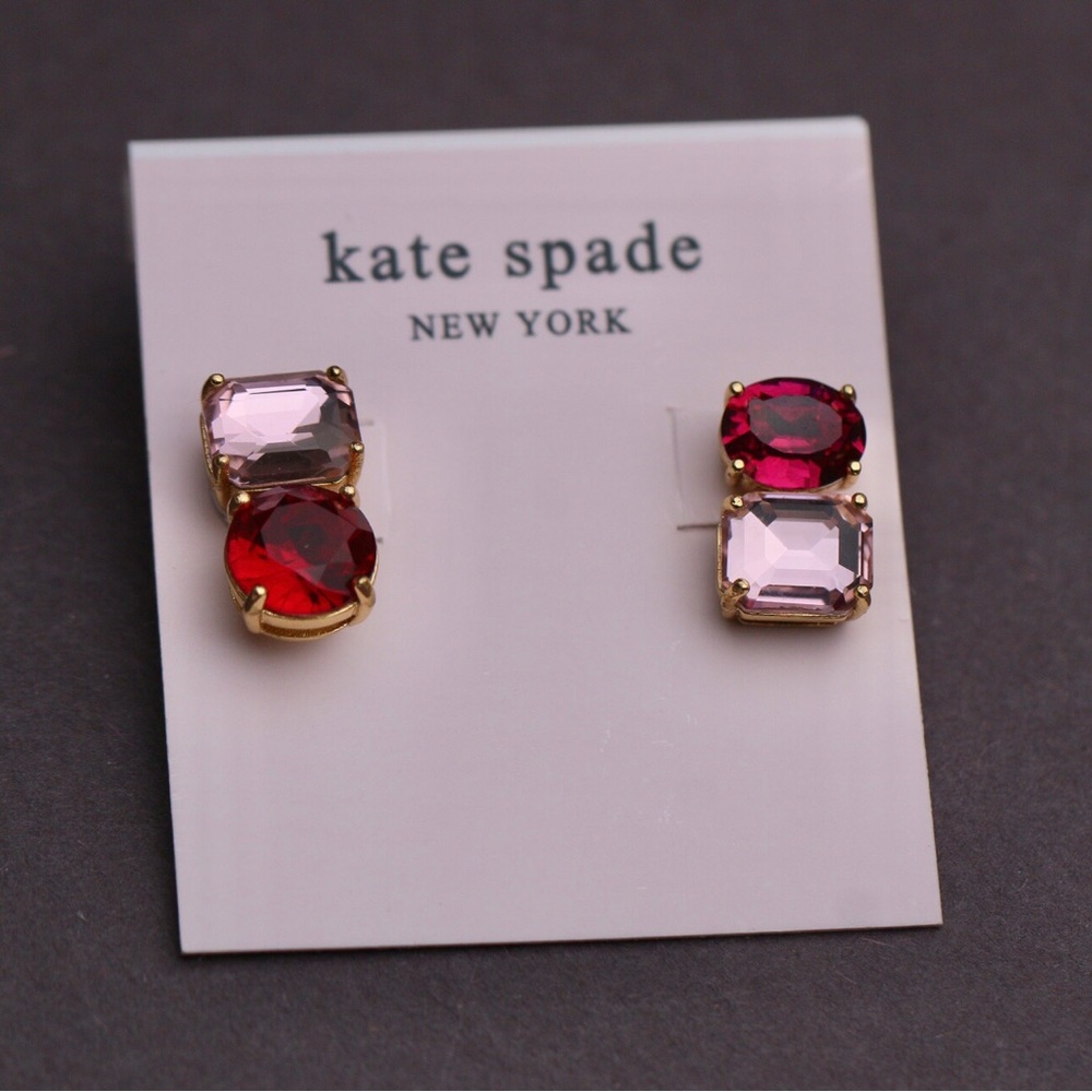 Kate Spade mix match crystal earrings
